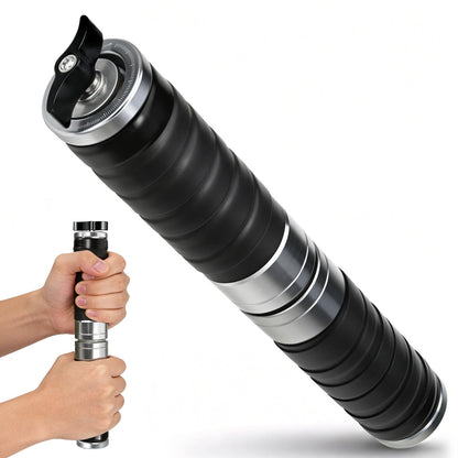 Portable Wrist Roller, Adjustable Resistance Wrist & Forearm Strengthener, Wrapped Handle Grip Strength Trainer, Exercise Equipment for Climbers, Weightlifters, Martial Artists, Aluminium Alloy