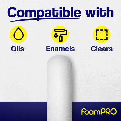 FoamPRO 163-P, 165-5 | 4” Fine Finish Foam Roller Refills (5 Pack) | Foam Paint Roller Covers | Home Painting Supplies & Paint Tools