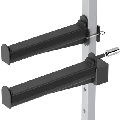 KOSEOO Spotter Arms, Heavy-Duty Squat Rack Safety Bars for 2x2 Rack, Power Rack Attachments, Compatible with 5/8 "or 1" Holes, 2 Pack