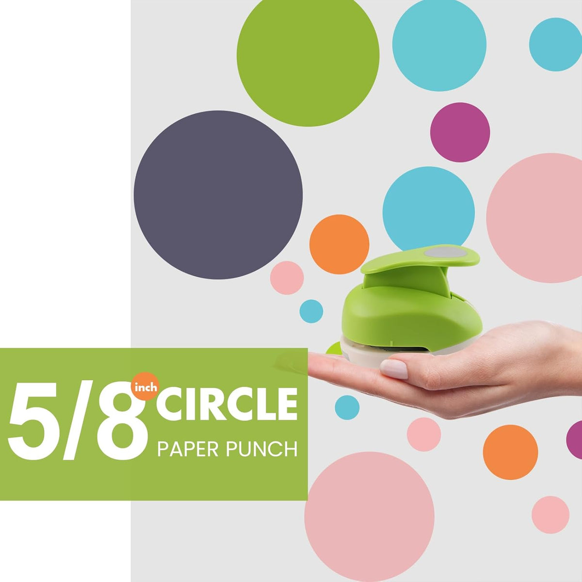 LOONENG 5/8 Inch Circle Hole Punch - Create Perfect Circles for Handmade Craft Projects - Ideas for Scrapbooking, Card Making, DIY Photo Albums, Gift Tags, Homemade Confetti