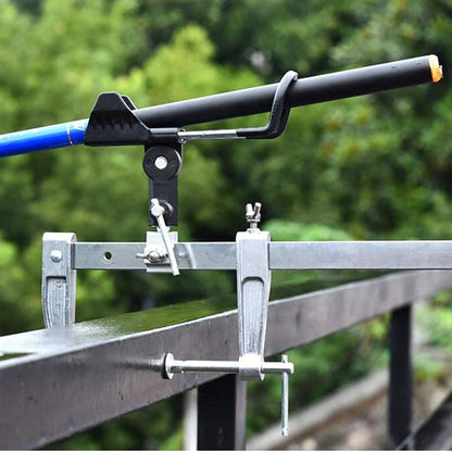 Fishing Support Rod Holder Heavy Duty Metal Universal Clamp-On Boat Deck Mount Fishing Pole Rod Holder