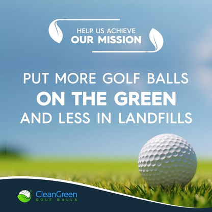 Clean Green Golf Balls | 48 Recycled Golf Balls | Titleist, Callaway, Taylormade | Pinnacle, Top-Flite, Kirkland | Washed & Graded | Good Condition As Seen on Shark Tank