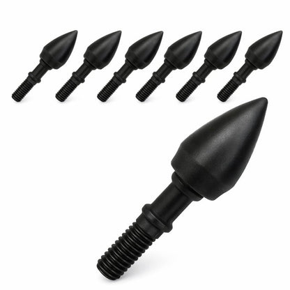 Tooth Of The Arrow 100% USA Made Archery Field Points, 125 Grain Field Points, for Recurve, Compound Bow Crossbow, Archery Target Crossbow Practice Tip - 6 Pack (Standard 8-32 Thread)