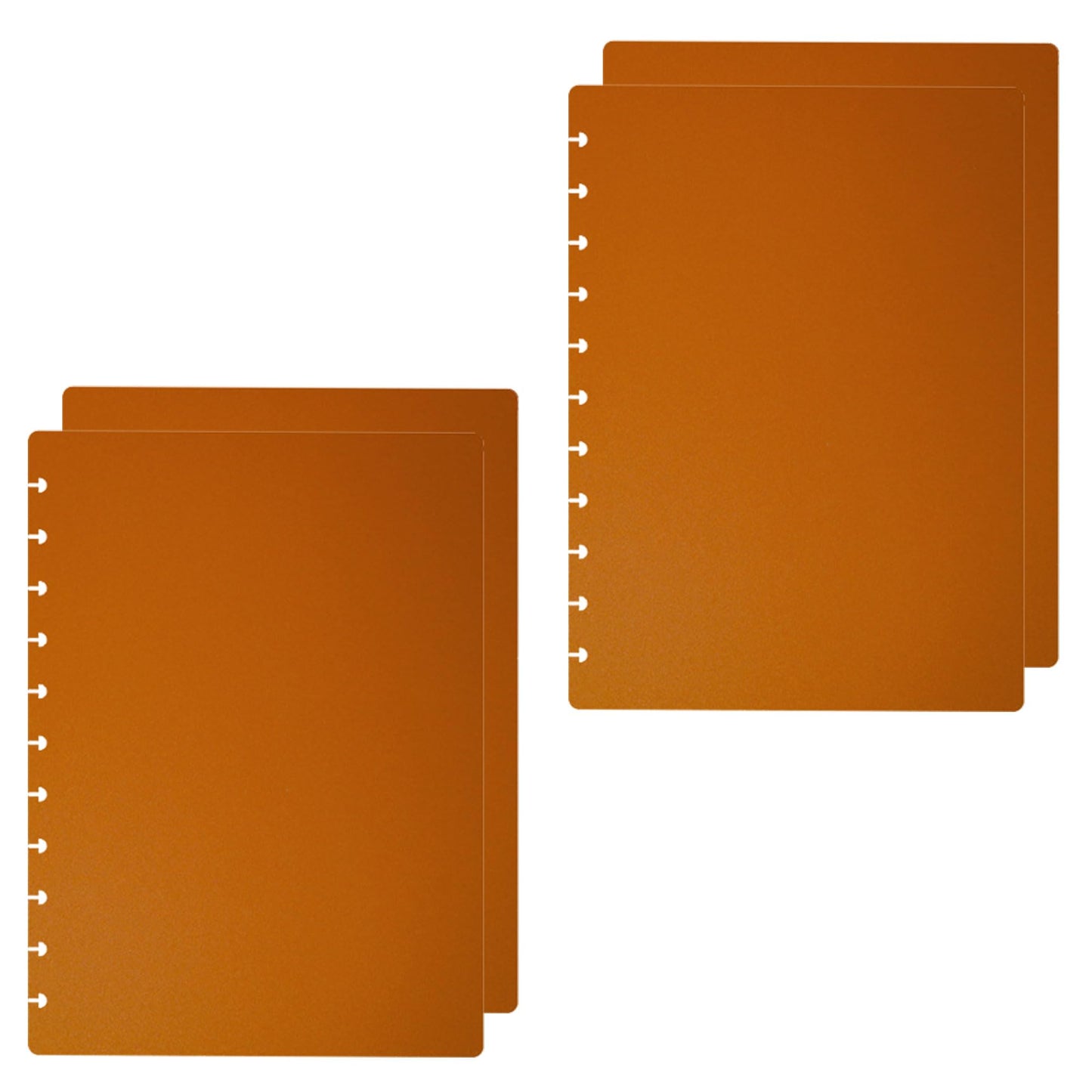 ITSYHPRO 2 Set Letter Discbound Notebook Covers DIY Disc Planner Candy Colors Compatible with Levenger Circa Arc TUL Eagle and Happy Planner(Brown,Letter)
