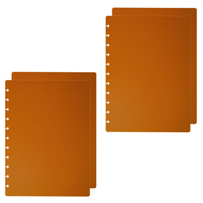 ITSYHPRO 2 Set Letter Discbound Notebook Covers DIY Disc Planner Candy Colors Compatible with Levenger Circa Arc TUL Eagle and Happy Planner(Brown,Letter)