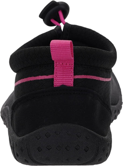 WHITIN Women's Water Shoes Aqua Minimalist Socks Size 11 Barefoot Swim Beach Surf Anti Slip Outdoor Activities Boating Gym Lightweight Sneakers Black/Pink 42