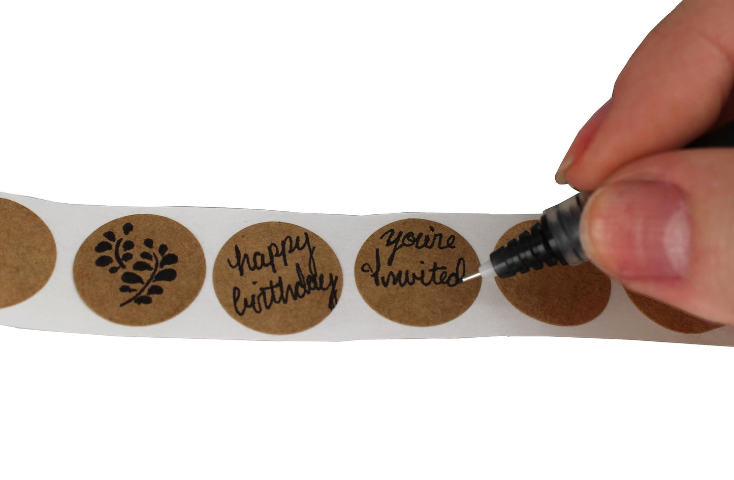 ChromaLabel Round Label Permanent Kraft Dot Stickers, 1000 Labels per Dispenser Box, 0.75 inch