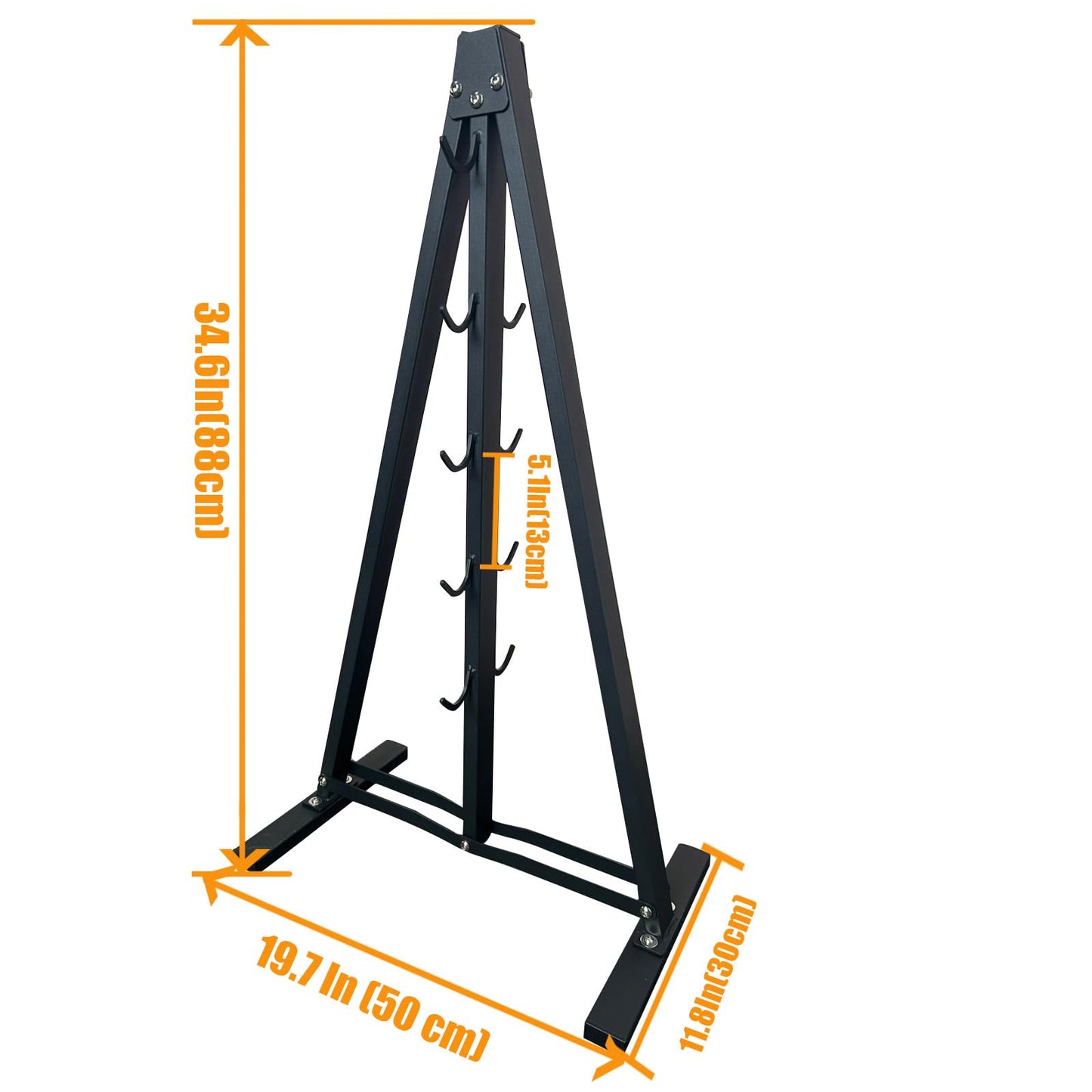 Gym Fitness LAT Pull Down Bar Storage Rack for Mag Grip, Heavy Duty A-Frame Stand for Pulldown Attachments (S-ZHIJIA)