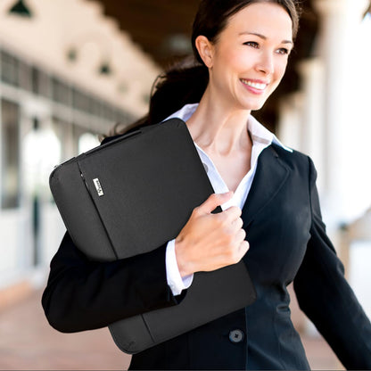 Voova Laptop Sleeve Case 13 13.6 Inch with Handle, 360°Protective Waterproof Slim Computer Bag Cover Compatible with MacBook Air 13 M1/M2/M3/M4 2020-2024, MacBook Pro 13, IPad Air/Pro 13, Black