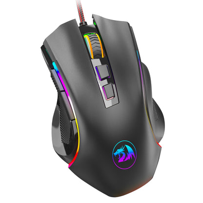 Redragon M602 Griffin RGB Gaming Mouse, RGB Spectrum Backlit Ergonomic Mouse with 7 Programmable Backlight Modes up to 8000 DPI for Windows PC Gamers (Black, Wireless)