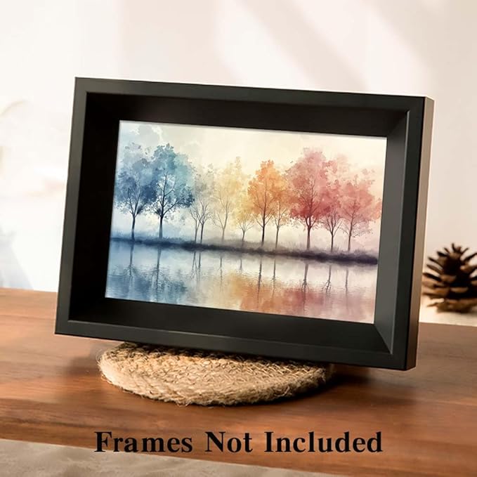 Yesad Trees Pictures, Abstract Wall Art Watercolor Tree Prints Artwork Nature Canvas Painting Landscape Poster Botanical Wall Décor for Living Room Bedroom Office Farmhouse (Unframed,36”x24”, Tree9)