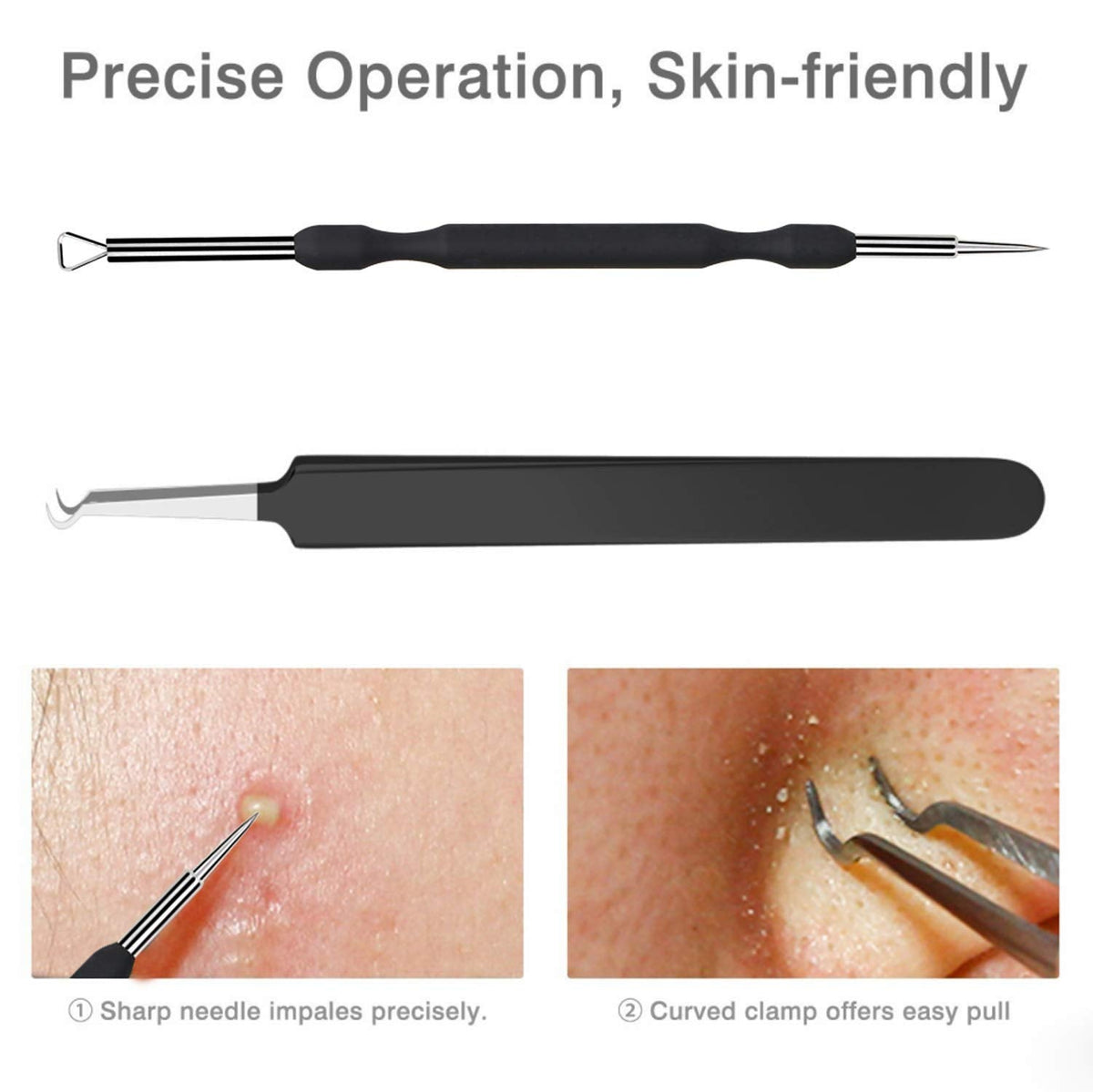 JPNK Blackhead Remover Comedone Extractor Acne Removal Kit..