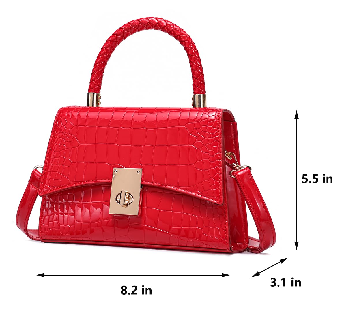 JHVYF Women Satchel Handbags Shoulder Bag Classic Small Crossbody Bags Ladies Cute Purses Satchels bag mini purse Red bags