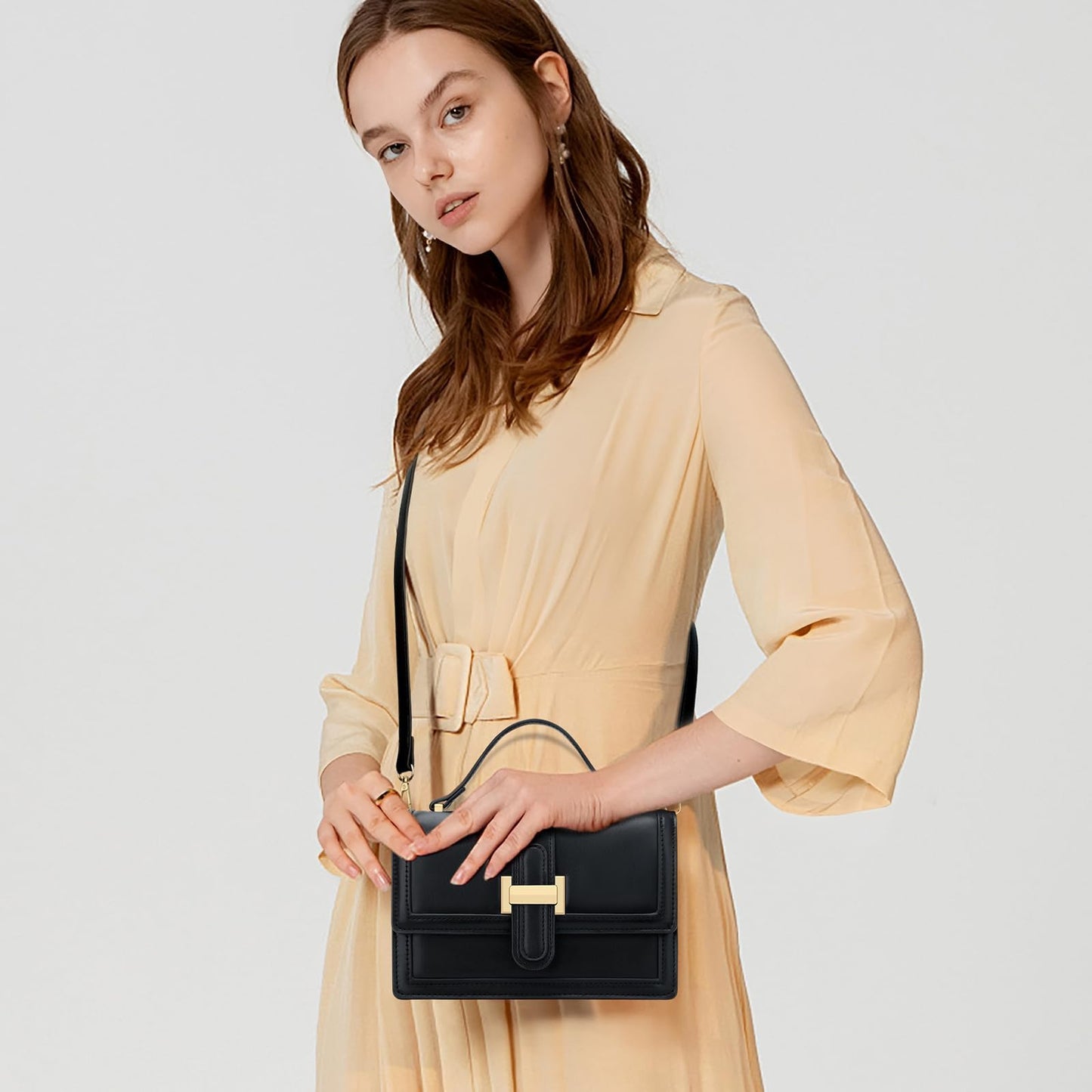 KKXIU Black Designer Crossbody Bags for Women