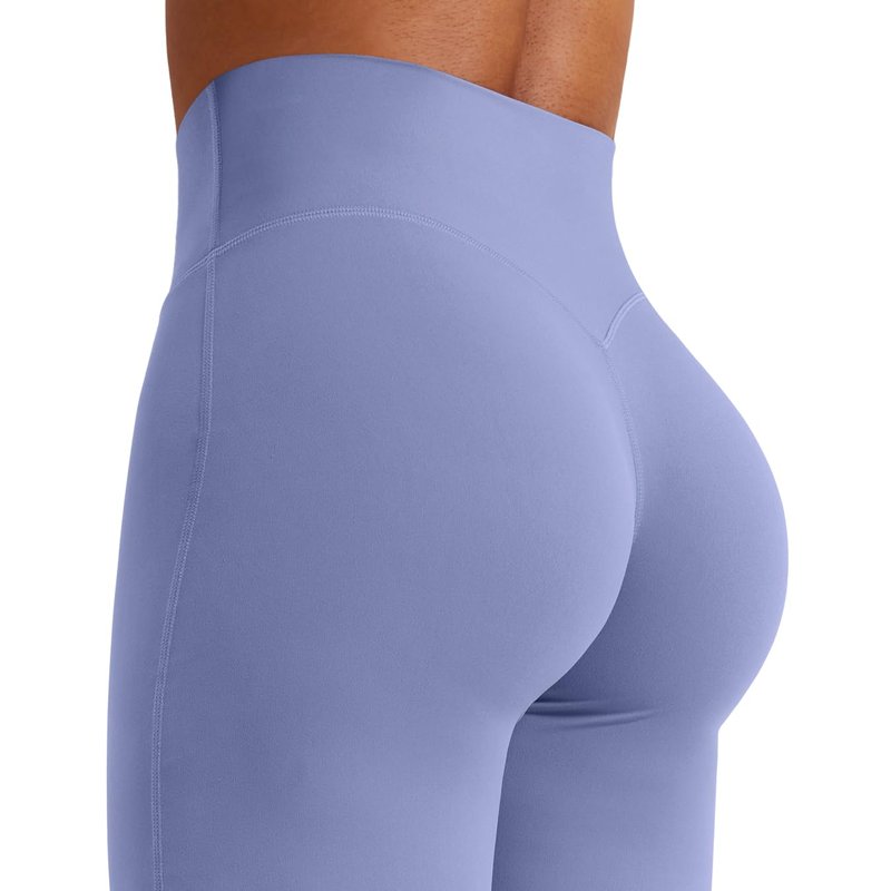 YEOREO Workout Leggings Womens No Front Seam Straight Leggings 29" High Waist Buttery Eddiy Gym Yoga Pants Ocean Blue S