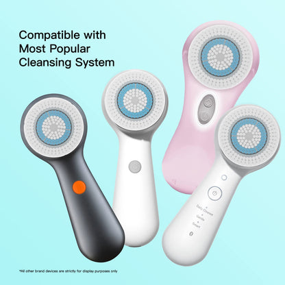 Brushmo Facial Brush Head Replacements Compatible with Clarisonic Mia 1, Mia 2, Mia Fit, Alpha Fit, Smart Profile Uplift and Alpha Fit, Deep Pore Facial 4 Pack (Deep Pore)