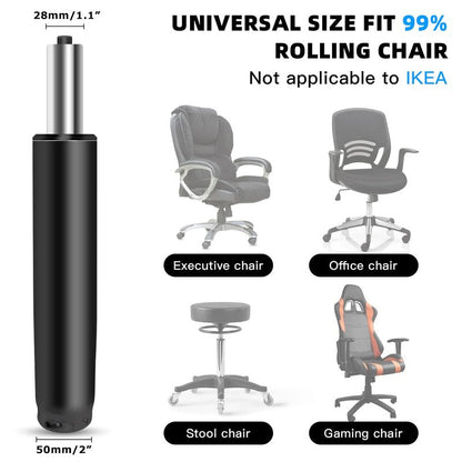Omyoffice 5.5 inch Office Chair Gas Lift Cylinder-Office Chair Replacement Parts,Universal Size Fits Most Chairs,Heavy Duty Gas Lift Hydraulic/Pneumatic Piston(Black)