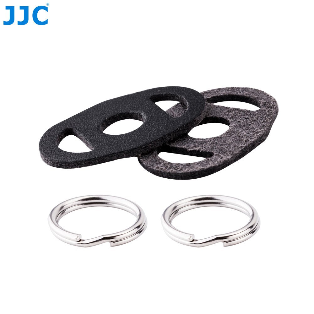 2 Pairs Camera Strap Eyelet Split O Ring & Leather Cover Piece for Leica Q3 A6700 A6600 A6500 A6400 A6300 A6100 A6000 A7RIV A7RIII A7II A7S A9 X-E4 X-T4 X-T3 X-T30 X-Pro3 X-S10 X100V Z7II Z6II Z5 Z50