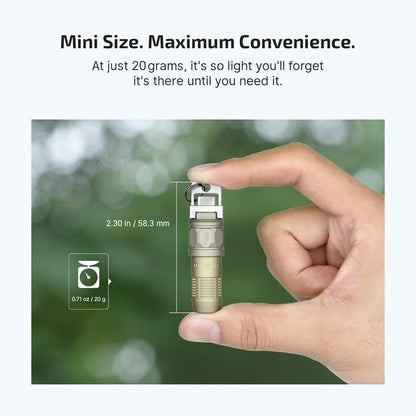 OLIGHT Ultra Rechargeable EDC Flashlight - 80 Lumens Mini LED Keychain Light | Olive Green for Everyday Carry