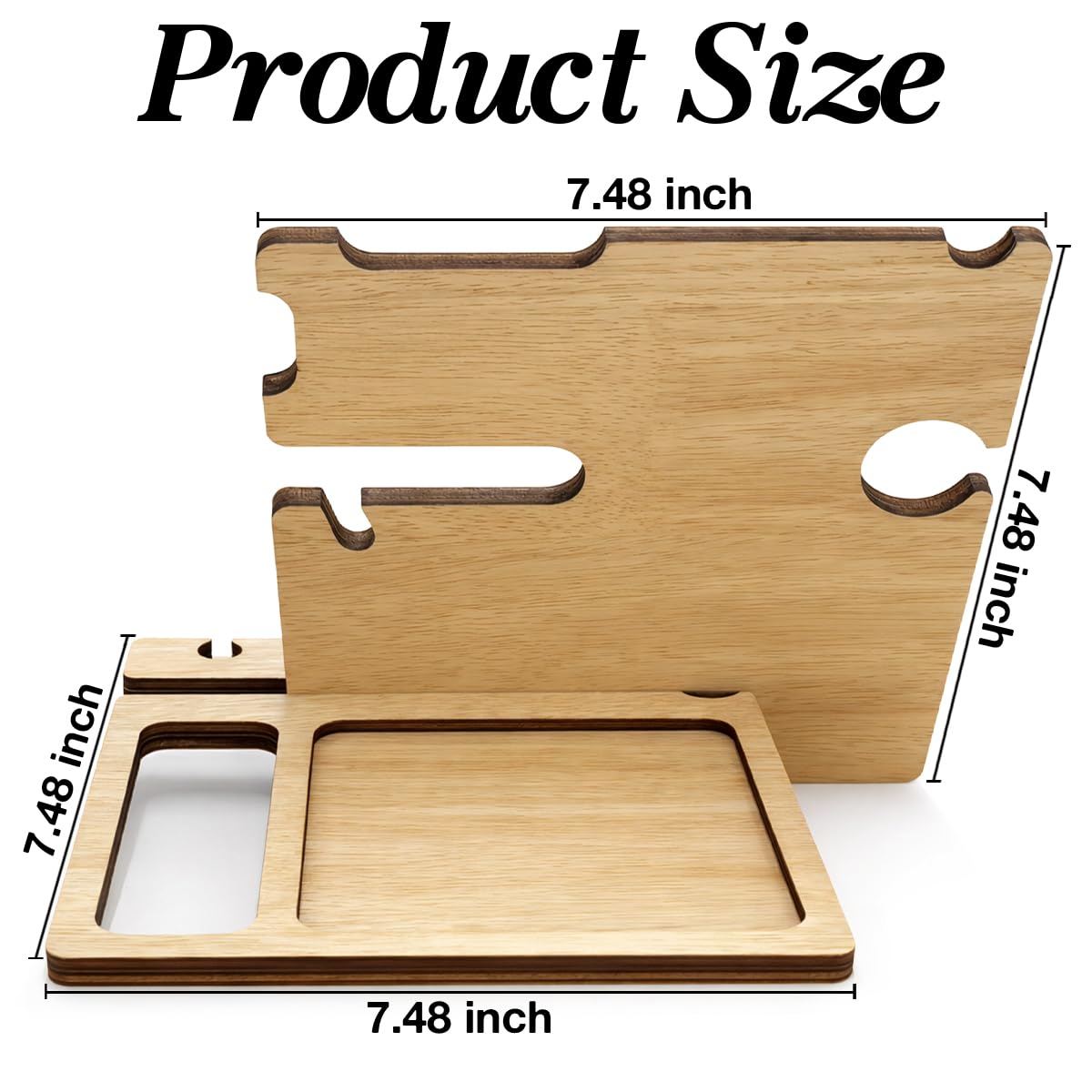 BIQRP Wood Phone Docking Station Graduation Birthday Gift for Son Daughter - Bedside Nightstand Multi-Functional Organizer - Kids Accessories Phone Stand for Nightstand Study Room Bedroom
