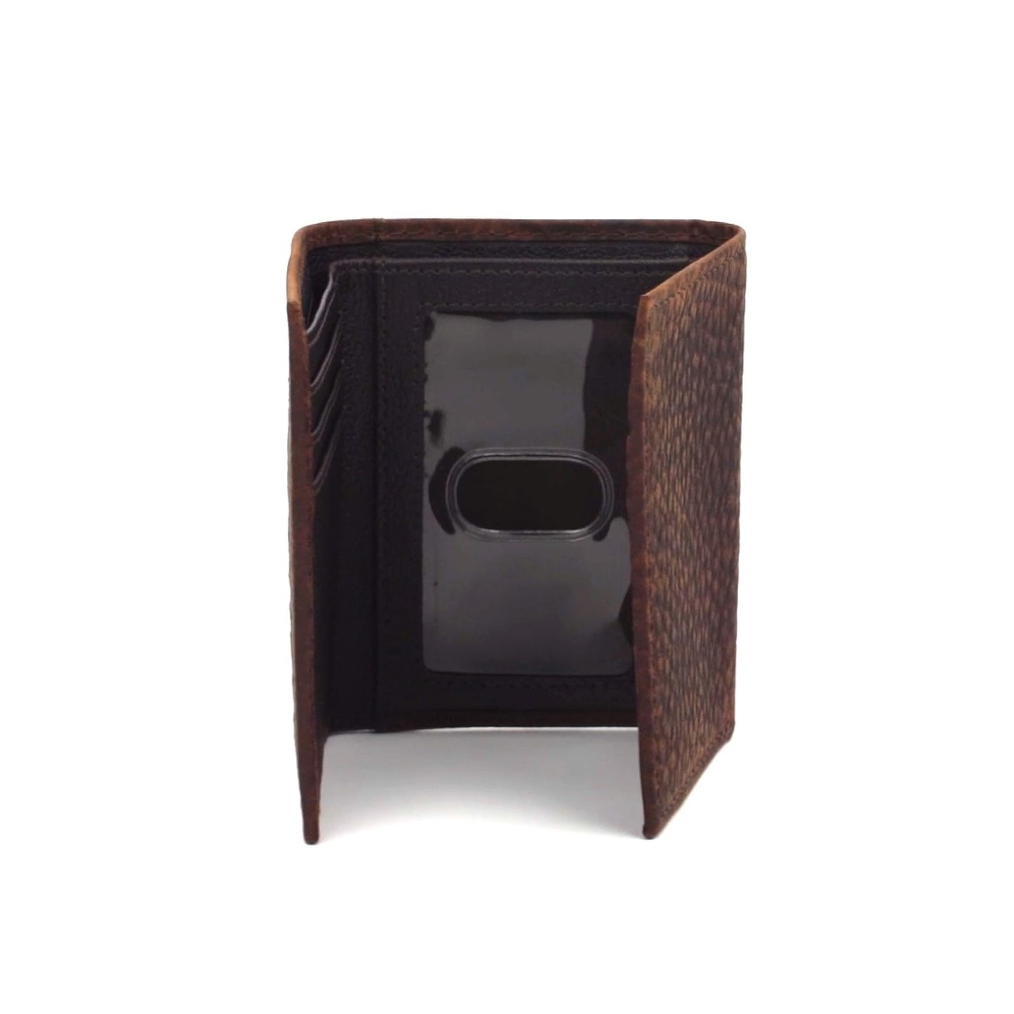 ARIAT Men's Large Logo Bull Hide Leather Trifold Wallet
