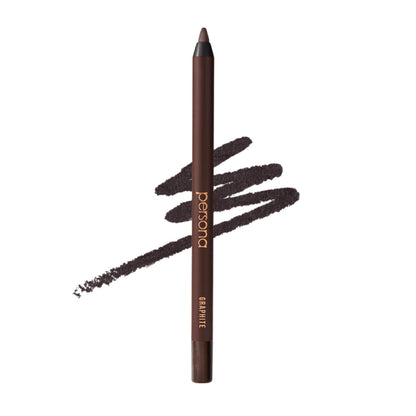 PERSONA 24HR Graphite Waterproof Eyeliner Pencil | Creamy, Smudgeable Pencil for Lash Line & Waterline | All-Day to All-Night Wear | Vegan, Cruelty-Free, Paraben-Free | Made in USA