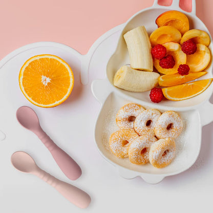 ME.FAN Silicone Baby Feeding Spoons [6 Pack] - First Stage Infant Spoons, Training Spoon for Self Feeding Babies and Toddlers