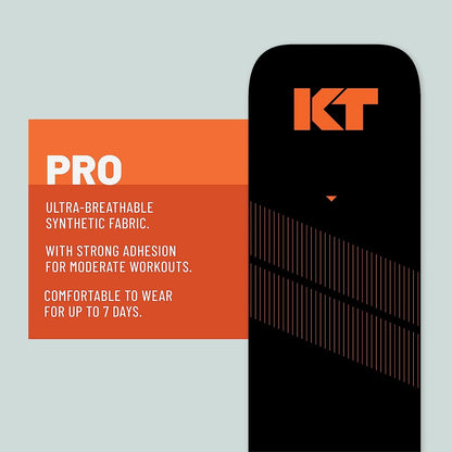 KT Tape, Pro Synthetic Kinesiology Athletic Tape, 150 Count, 10" Precut Strips, Laser Blue