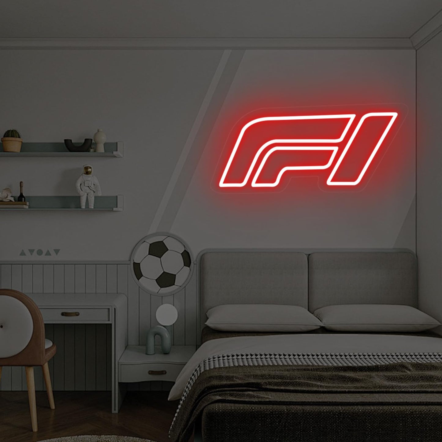 Racing Logo Neon Sign, MotorSport LED Light, Racing Sports Neon Sign, Garage Decor, Sport Car Sign, Racing art Decoration, 15.7"x7.1"