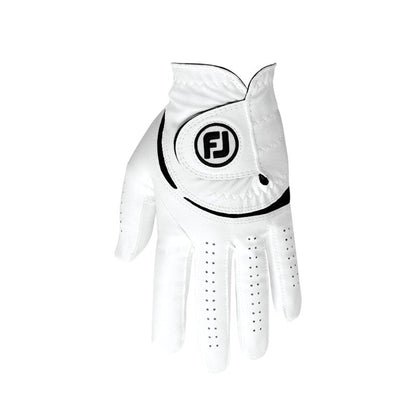 FootJoy Men's WeatherSof Golf Glove, White, Medium, Worn on Left Hand