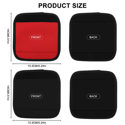 4 Pack Barbell Grips Pad, 2 Red 2 Black Dumbbell Handle Grips Barbell Grips for Weightlifting, Non-Slip Bar Wrap Cushion for Home Gym Fitness, Protective Pads Grip for Pull Up Bar, Horizontal Bar, Deadlift