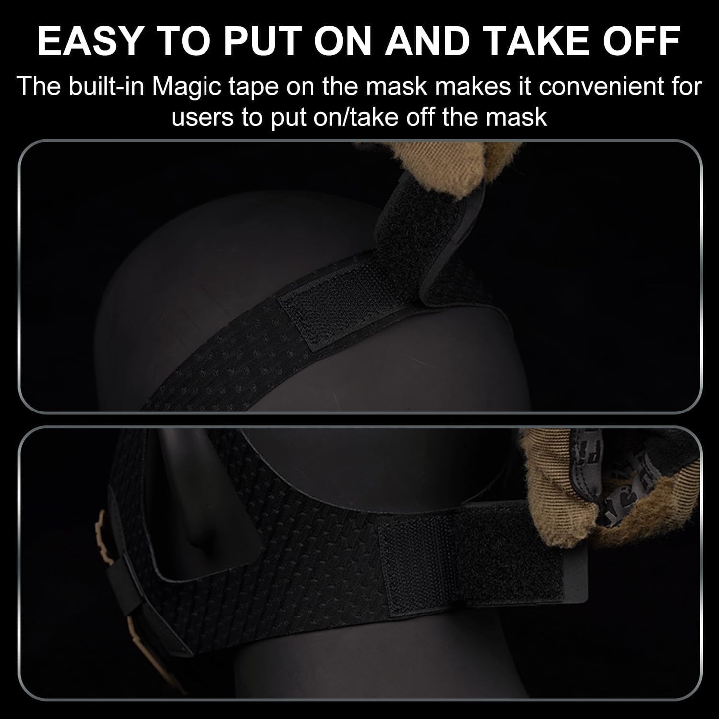 Half Masks Airsoft Paintball Scorpion Half Mask Protective Face Gears Tactical Shooting Cosplay Man (Black)