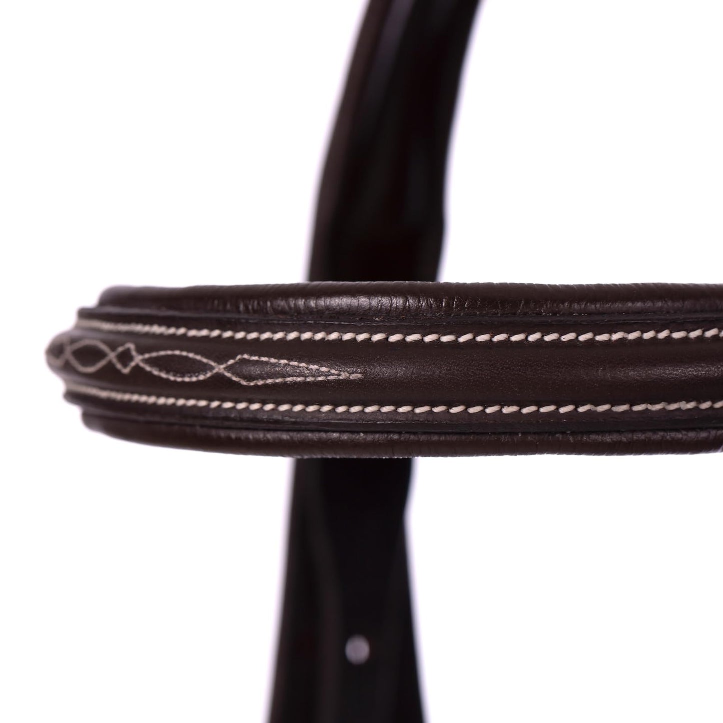 Equinavia Saga Adjustable Padded Fancy Stitched Figure 8 Bridle with Reins - Chocolate Brown - Warmblood