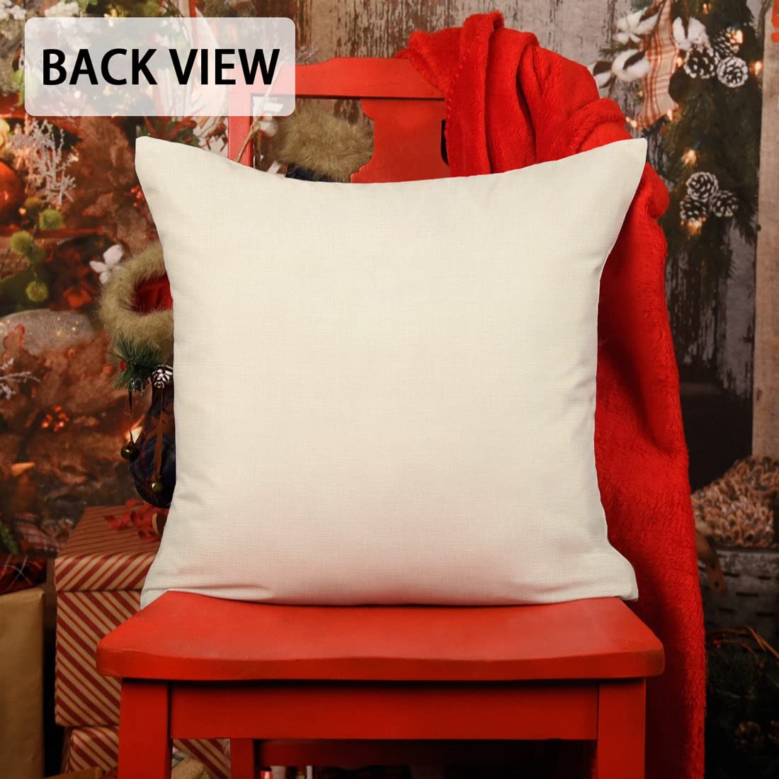 Gray Christmas Pillow Covers 18x18 Set of 4 Farmhouse Xmas Decorations Snowman Wreath Santa Claus Tree Merry Christmas Holly Jolly Winter Holiday Decor Throw Cushion Case for Home Couch S23C20