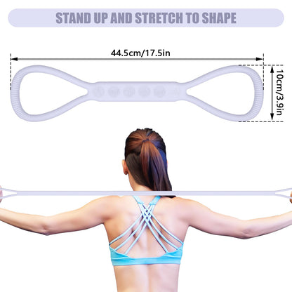 2026 Upgraded Figure 8 Resistance Band for Physical Therapy, Shoulder Back Arm Exercise Bands, 3 Resistance Levels for 15 25 35 Lb for Adult Elderly Kids
