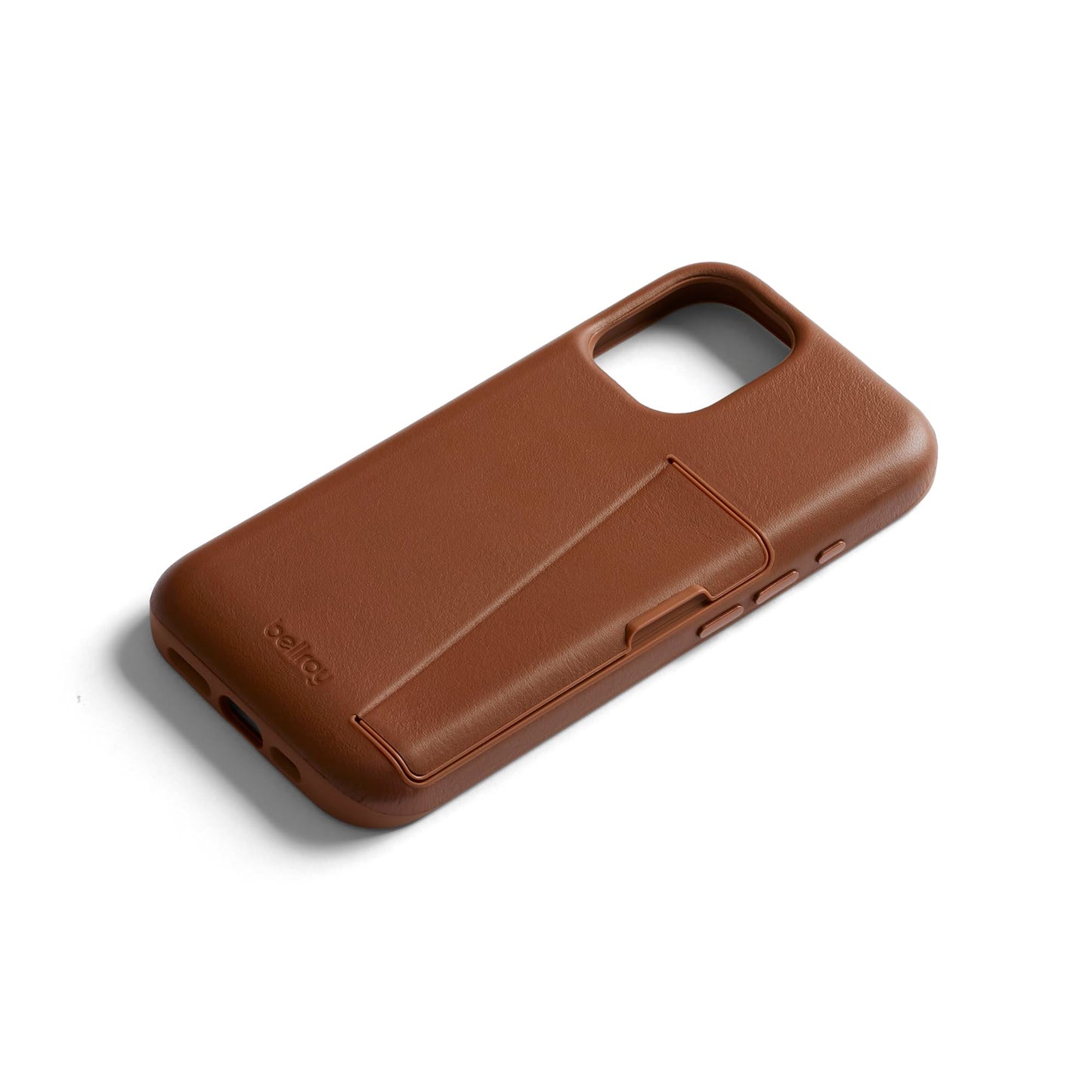 Bellroy Phone Case – 3 Card for iPhone 16 (Leather iPhone case, Phone Wallet) - Sienna