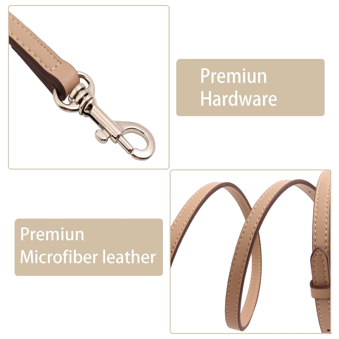 OLSEEY Leather Purse Strap Replacement Crossbody Adjustable ，Thin Shoulder Straps for City 15 Bag Handbag (Sand color)