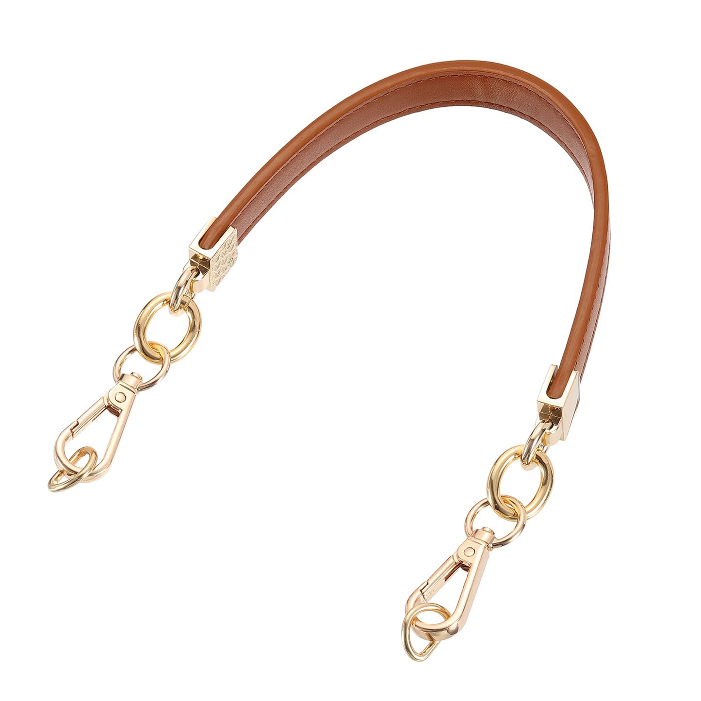 uxcell Leather Purse Handle, 40cm/15.75" Short PU Purse Replacement Strap for Women's Handbag Underarm Bag Tote (Brown)