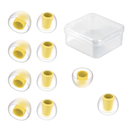 5 Pairs KBEAR 07 Ear Tips, KINBOOFI Silicone IEM Eartips,Larges Earbuds Eartips for KZ ZST ZS10 PRO AS10 ZSN ZSN ZSN PRO X ZSN PRO ZAR ZS10 PRO X Wired Earbuds Headphone (Yellow,L/L/L,5 Paris)