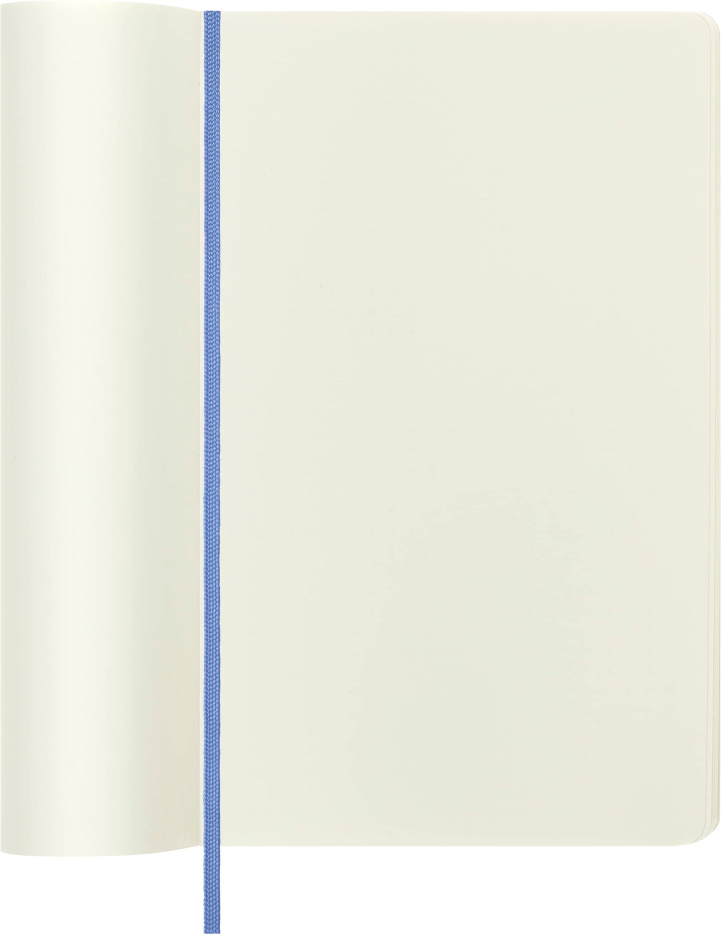 Moleskine Classic Notebook, Soft Cover, Large (5" x 8.25") Plain/Blank, Hydrangea Blue, 192 pages