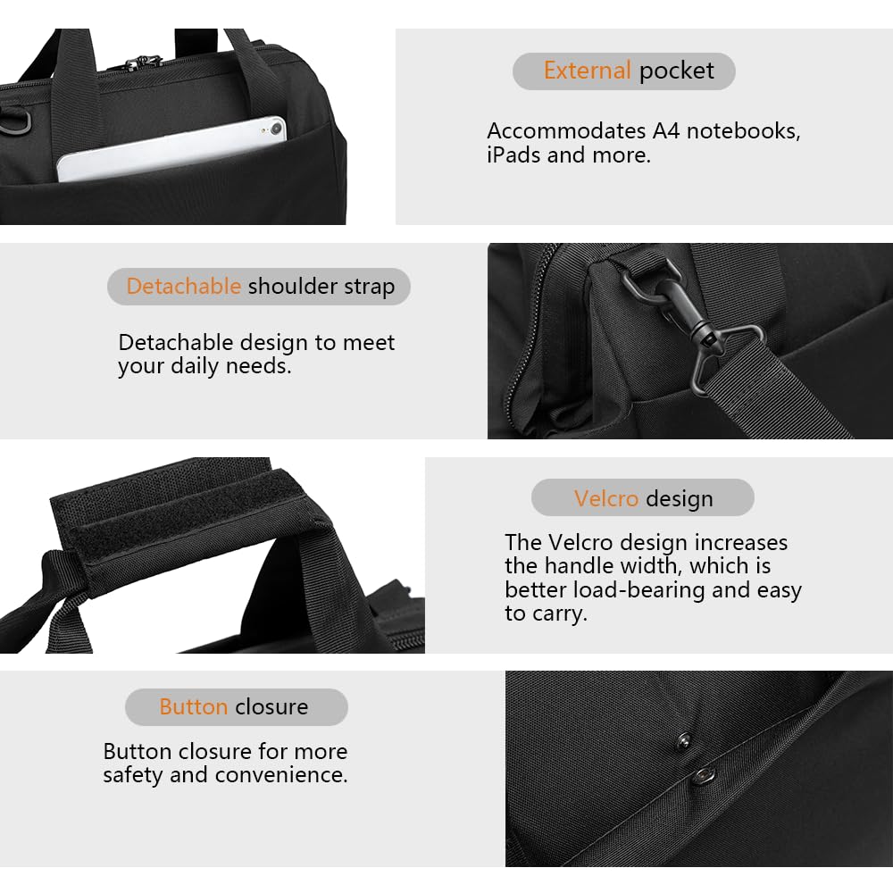 YONBEN Travel Bags Big Duffel Bags for Luggage Perfect for Traveling Camping and Sports Waterproof Nylon Material with Detachable Shoulder Strap Stay organized on your trips