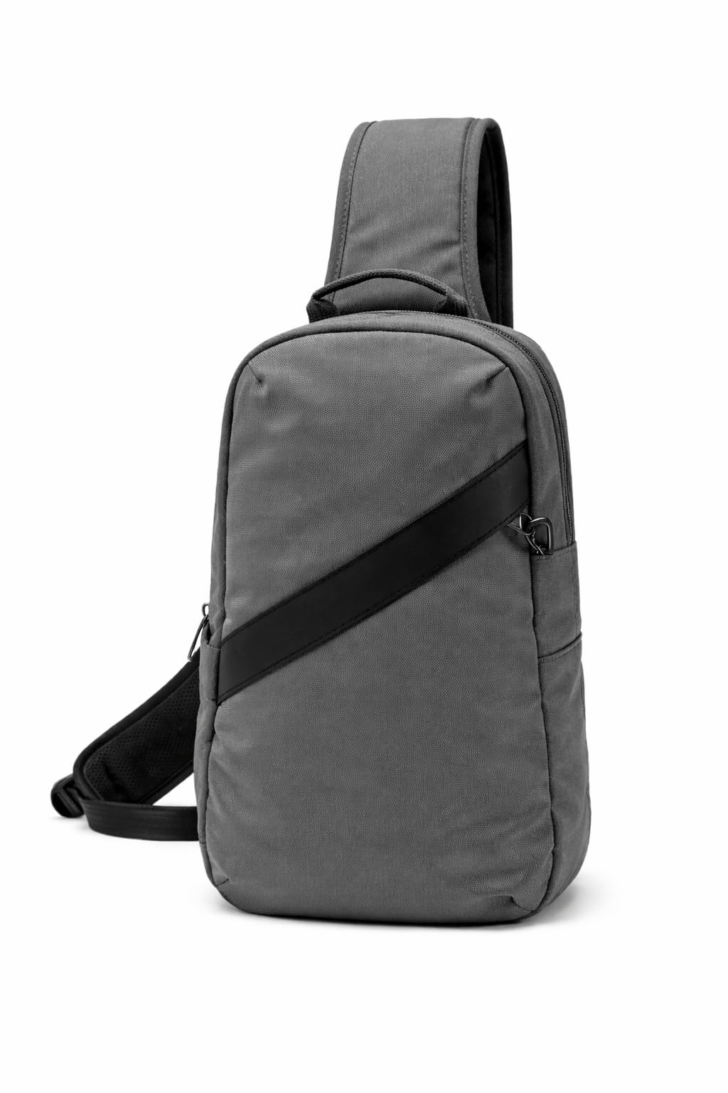 Anti-Theft Classic Crossbody Sling Bag, RFID-Blocking, Slash-Resistant with Locking Zippers for Travel & Everyday City Use - Grey