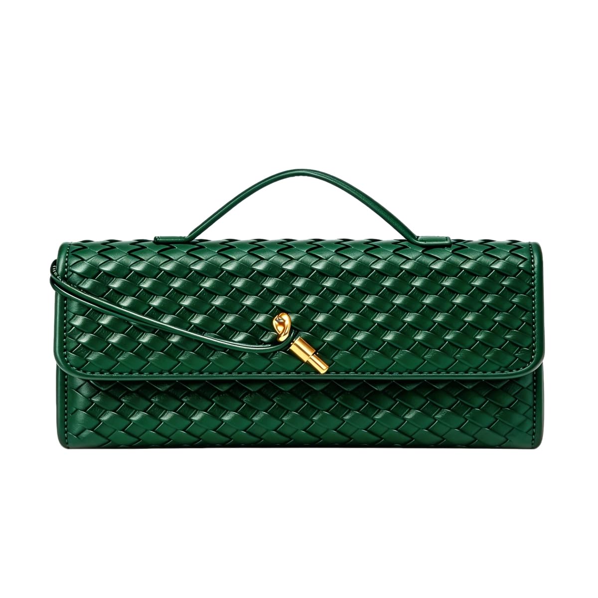 BaiYouDa Evening Clutch Purse for Women Casual Fashion Satchel Shoulder Handbag Vegan Leather Crossbody Bags Dark Green