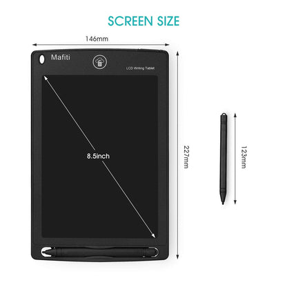 Mafiti LCD Writing Tablet 8.5 Inch Electronic Writing Drawing Pad Portable Doodle Board Gifts for Kids Office Memo Home Whiteboard Black