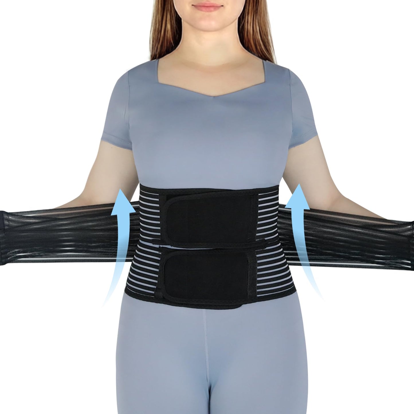 VobeNit Waist Trainer Belt for Women Segmented Corset Waist Cincher Trimmer Tummy Control Postpartum Faja Body Shaper Black