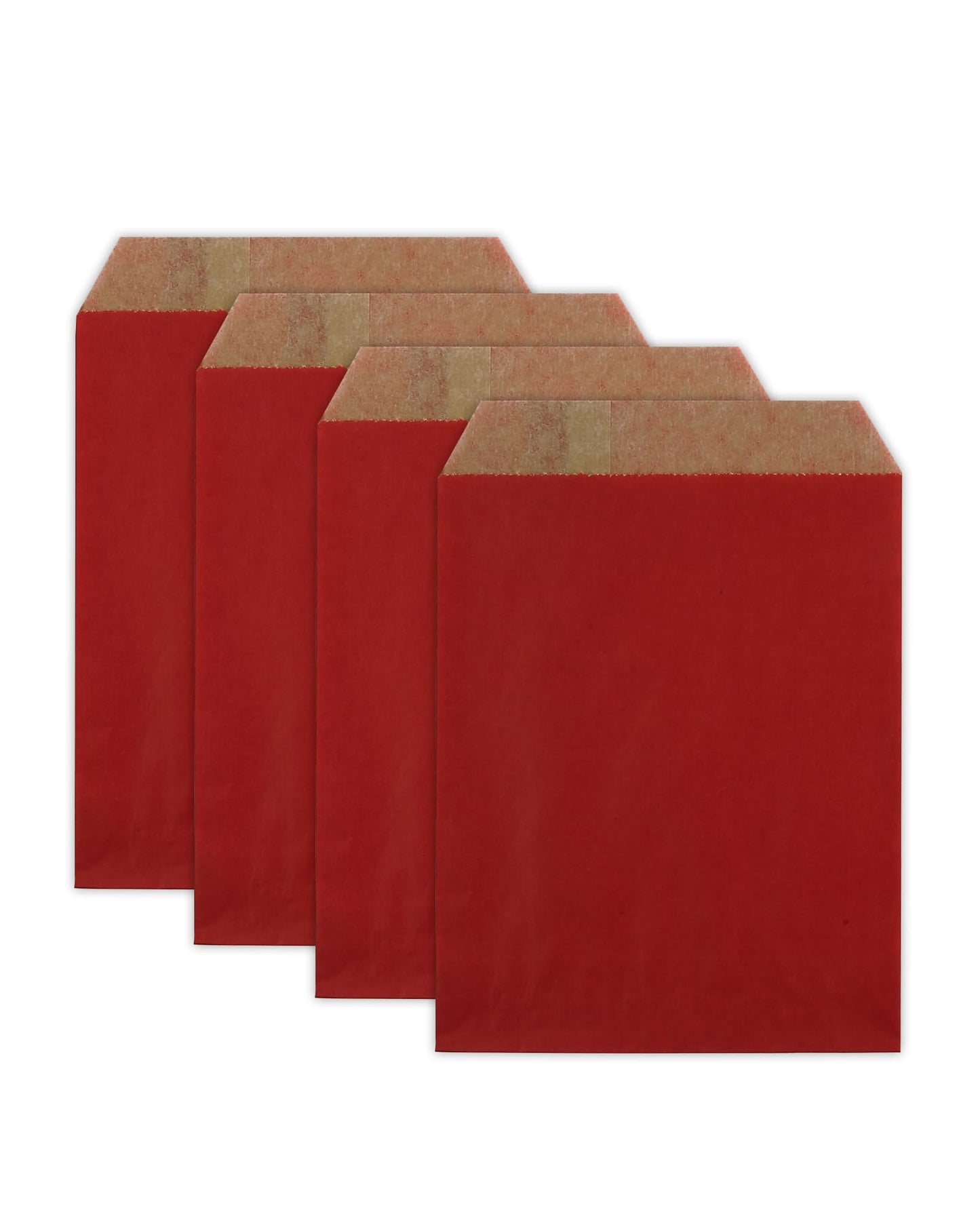 KEYYOOMY 5x7 Inch Paper Treat Bags Dark Red Candy Bags 100 Pack Candy Buffet Bag Small Paper Cookie Bag for Halloween Christmas Party (100 CT, 5x7 Inch)