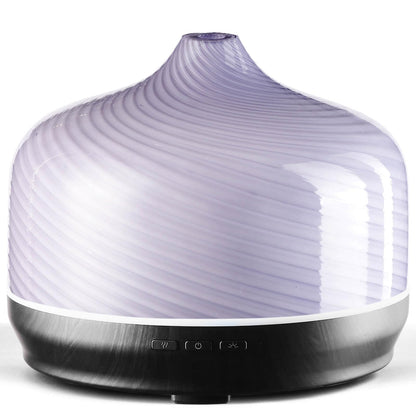 Porseme 500ml Essential Oil Diffuser, Aroma Ultrasonic Humidifier with Remote Control, BPA Free, Auto Shut-Off, Timer Setting for Large Room Sleeping Yoga