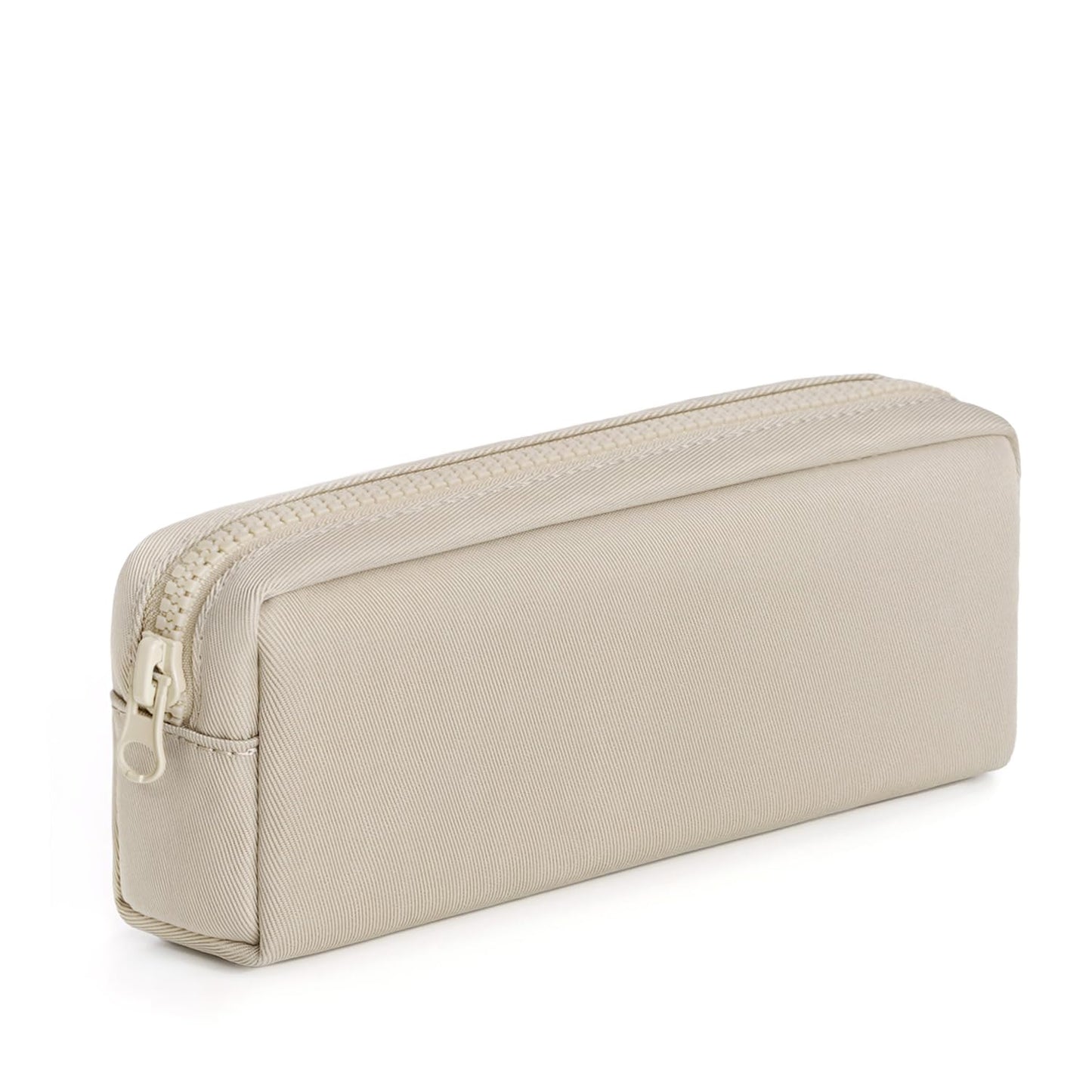 DOBMIT Big Capacity Pencil Case, Pure Color Pen Pouch with Zipper Stationary Storage Bag for Adult Officers, Khaki