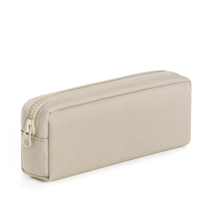 DOBMIT Big Capacity Pencil Case, Pure Color Pen Pouch with Zipper Stationary Storage Bag for Adult Officers, Khaki