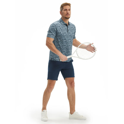 M MAELREG Polo Shirts for Men Quick Dry Fit Short Sleeve Performance Moisture Wicking Print Men’s Golf Shirts